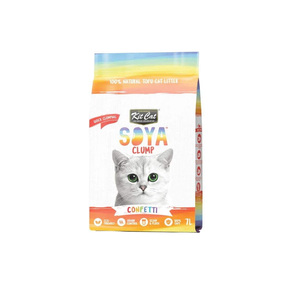 Kit Cat Soya Clump - Confetti 7L / 2,5kg
