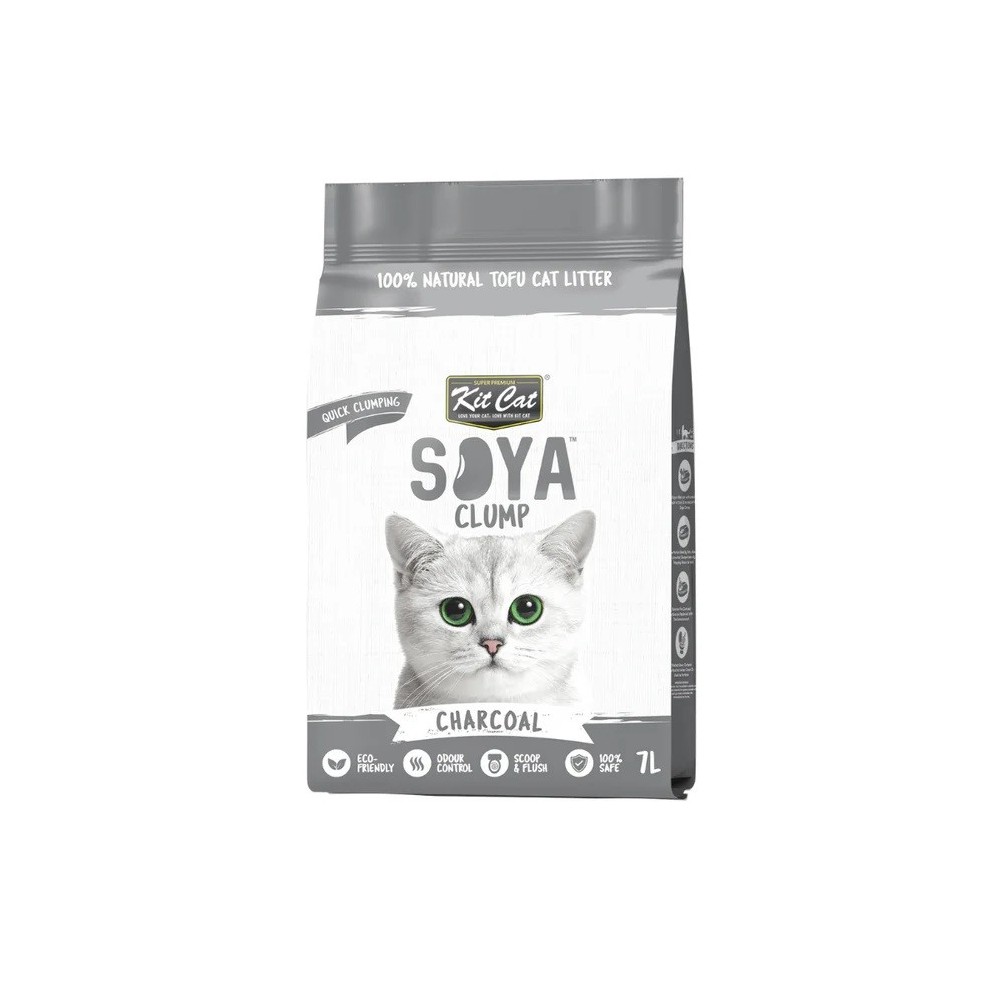 Kit Cat Soya Clump - Charcoal 7L / 2,5kg