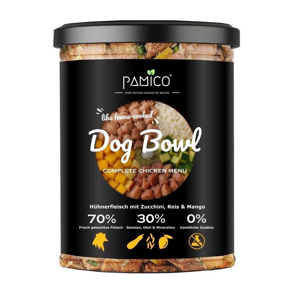 Dog Bowl kurczak z cukinią, ryżem i mango 800g
