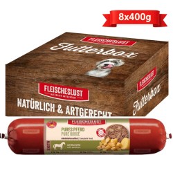 Fleischeslust MEATLOVE PURE HORSE 8x400G - Mokre jedzenie dla psa