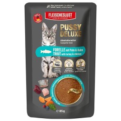 Pussy Deluxe Trout with Turkey & Chicken 85g szaszetka